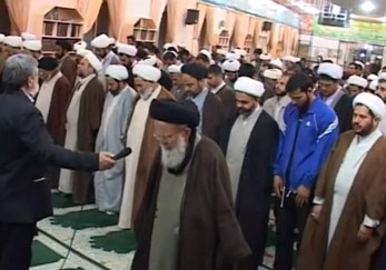 حضور معظم له در جمع روحانیون تبلیغی سپاه پاسداران و اقامه نماز و ایراد سخنرانی