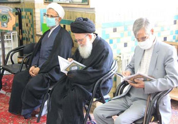 حضور معظم له در مراسم گرامیداشت مرحوم علامه حسن زاده آملی